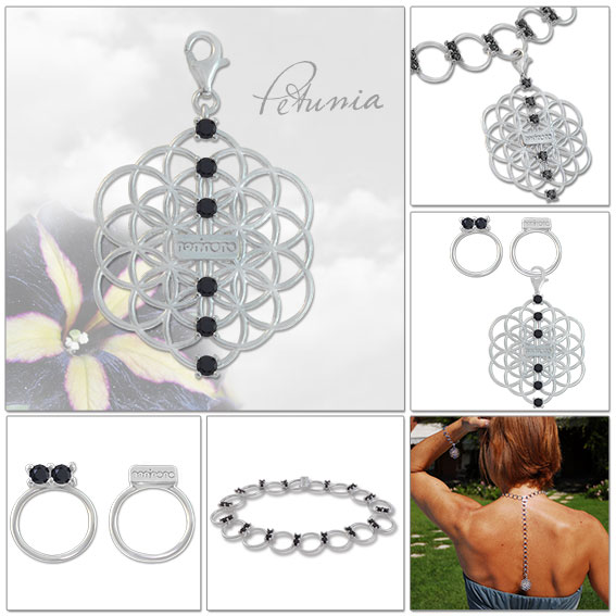 Anthea - charm in argento e zirconi neri