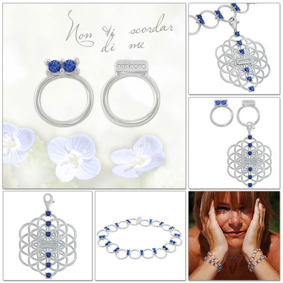 Anthea - orecchini in argento e zirconi blu