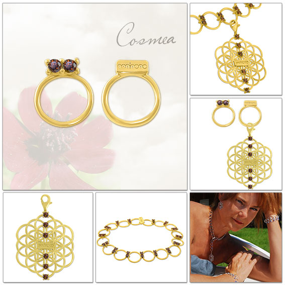 Anthea - orecchini in argento con zirconi brown