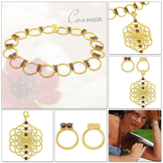 Anthea - bracciale in argento e zirconi brown