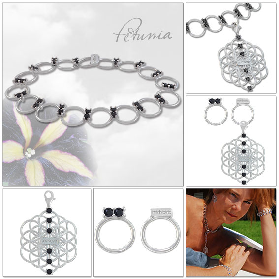 Anthea - bracciale in argento e zirconi nero