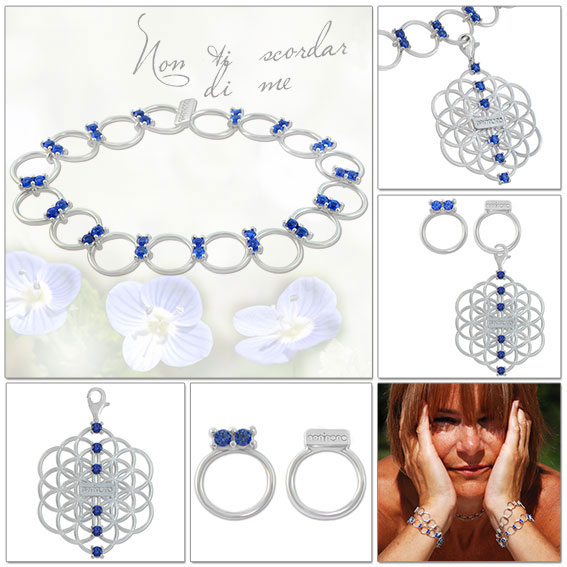 Anthea - bracciale in argento e zirconi blu