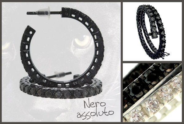 orecchini tatitoto all black nero
