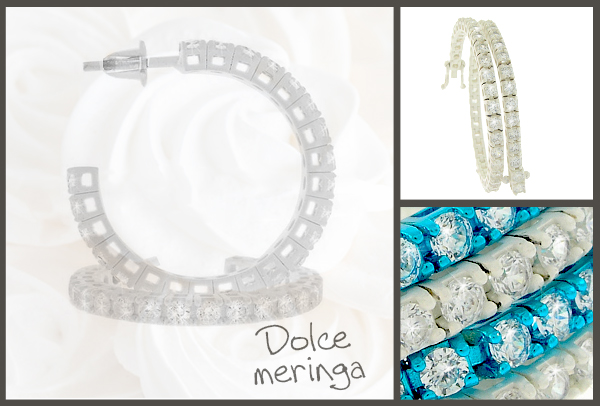 orecchini tatitoto total white bianco
